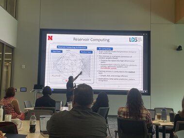 Dr. Sasitharan Balasubramaniam presenting on his Reservoir Computing research
